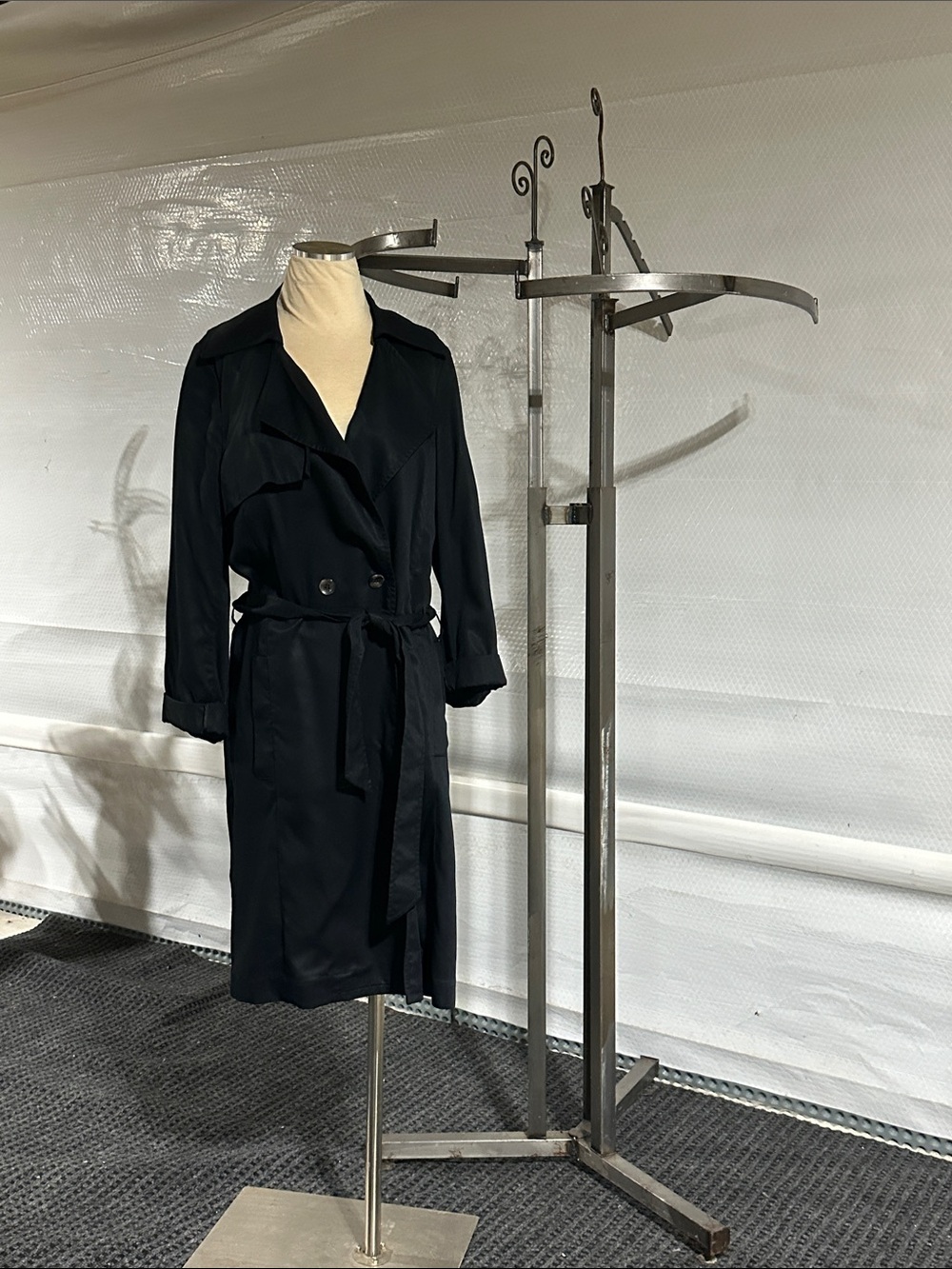 The Limited Black Trench Coat with Belt